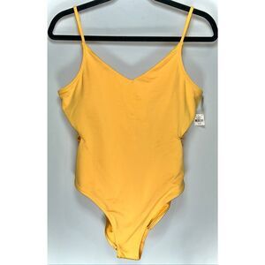 PINK Victoria’s Secret yellow gym to swim bathing suit size Medium